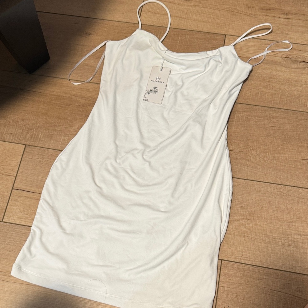White Spaghetti Strap Dress